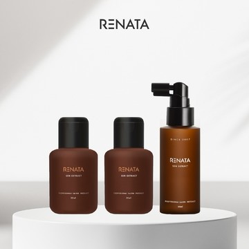從頭皮到髮絲，好好寵你🤎【蕾娜塔 RENATA】森精粹髮肌養護禮（洗髮精 50mL＋護髮素 50mL＋頭皮水 60mL）款式任選