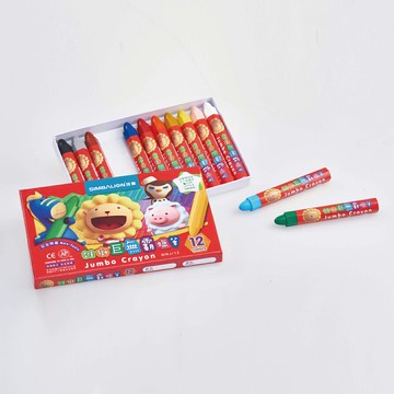 雄獅 巨無霸蠟筆 12色 /盒 WNJ12（WNJ-12）｜領券最高折$220