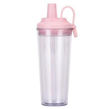 麥果 塑料磁吸珍奶杯  粉色  710ml  1個