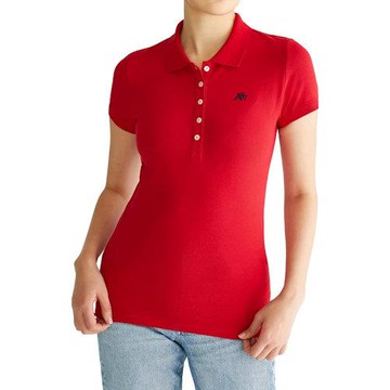 Aeropostale 2025女時尚字母標誌紅色短袖POLO(預購)