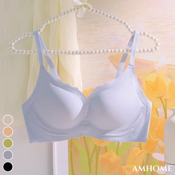 【Amhome】互動的心無痕內衣小胸聚攏無鋼圈軟支撐運動美背背心式胸罩內心# 115729(現貨+預購)