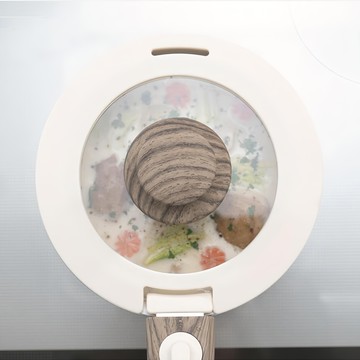 FREIZ 和平 Silicone La Latte 矽膠鍋蓋 RE-7512 16cm 木紋手柄 耐熱材質 易清潔  1個