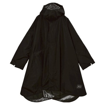 KiU 第二代標準成人有袖斗篷雨衣 K404  黑色  105 x 94 x 125.5cm  1件