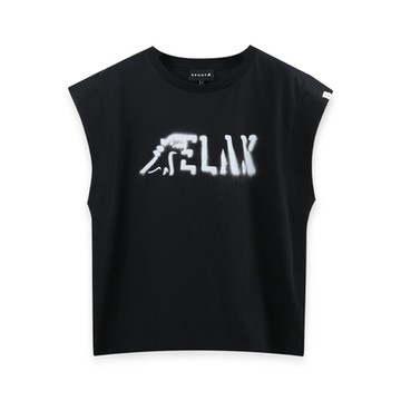 agnes b. sport b. 女裝塗鴉恐龍印花短袖上衣(多色)