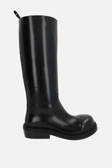BOTTEGA VENETA Fireman brushed leather boots Woman