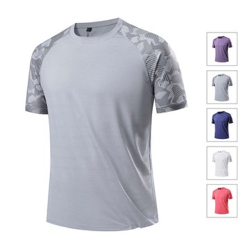 【台灣出貨】 L-5XL 夏季新款冰絲t恤男薄款 潮流帥氣上衣男 純色係列簡約百搭 戶外運動健身跑步垂釣 吸汗速幹