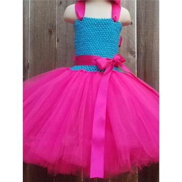 新款兒童波比公主裙迪士尼萬圣節魔發精靈Trolls cos六一活動表演