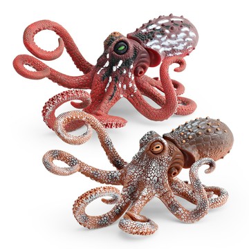 🌈「動物世界」仿真海洋動物超大章魚模型兒童認知海底生物八爪魚裝飾擺件