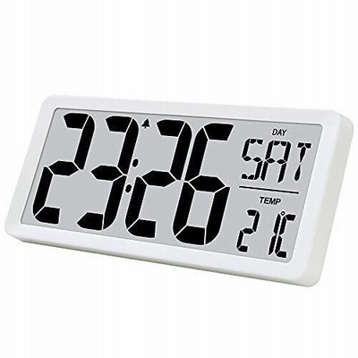 TXL 大型デジタルデイウォールクロック 8言語カレンダー カウントアップダウンタイマーと温度リマインダー 12/24時間デスクトップ目覚まし時計 14.1インチ