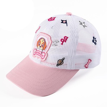 人氣卡通 - 汪汪隊兒童棒球帽-全網款-天天-粉+白