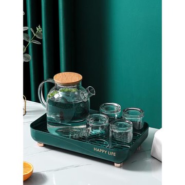 杯子收納置物架北歐簡約餐桌客廳桌面水杯茶杯托盤放玻璃杯收納盒