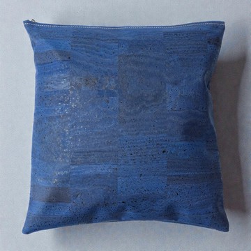 Talawa Cork 軟木皮革抱枕套 (靛藍色)