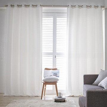 shez Home 打孔遮光窗簾 附窗簾綁帶 1幅  140 x 232cm  白色