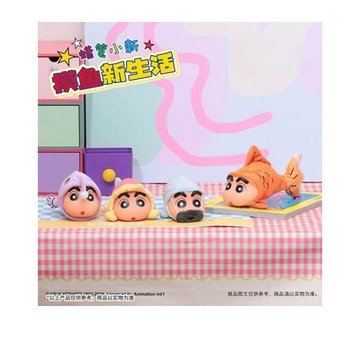 52TOYS 蠟筆小新摸魚新生活系列盲盒手辦公仔盒玩 (單入隨機出貨)