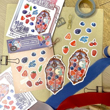特級糾察糰 莓味結晶燈貼紙組