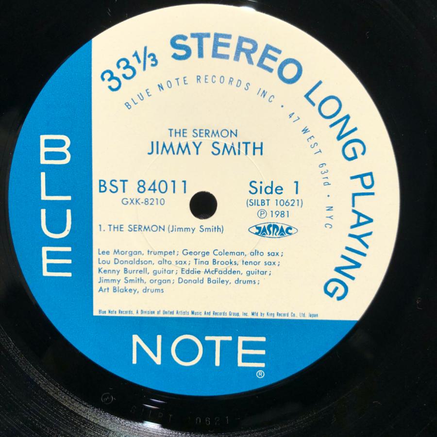 JIMMY SMITH   THE SERMON LP BLUE NOTE・King Record