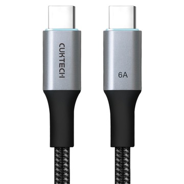 CUKTECH (3入組)240W 6A Type-C to C 1M 充電線 編織 磁吸 數據線 CMC610/iPhone17