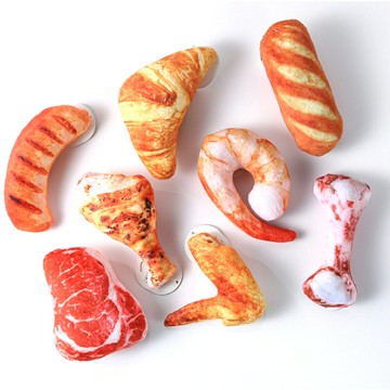 美麗大街 【111111114】 五入一組 肉骨頭毛絨寵物玩具 狗狗耐咬磨牙互動發聲玩具