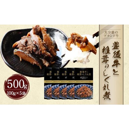 ふるさと納税 大分県 竹田市 豊後牛 と 椎茸のしぐれ煮 100g×5個セット 計500g FB20 しいたけ