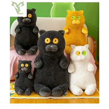 可愛動物黑貓毛絨貓公仔大貓抱枕陪伴學習陪睡玩俱生日情人節禮物