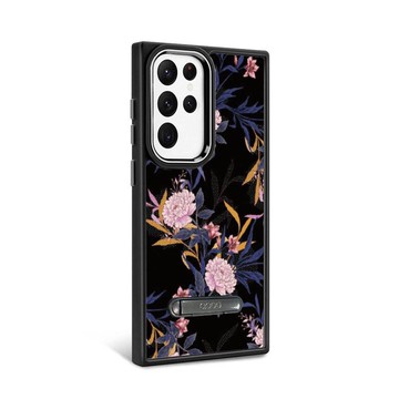 S24/S23系列 軍規防摔鋁合金鏡頭框立架手機殼-花語-麝香石竹