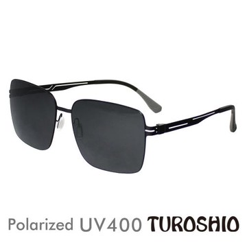 Turoshio太空尼龍偏光太陽眼鏡 斜槓輕旅 簍空雕刻 無螺絲 嵌入式鏡片 石墨黑 8046 C4