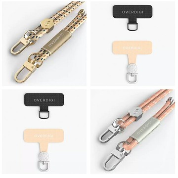 [COSCO代購6] D147730 OVERDIGI Handy 多彩快拆手機掛繩+ 360 旋轉掛繩墊片組 棕+粉