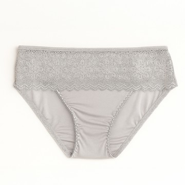 100%純蠶絲｜蕾絲提臀中低腰內褲-灰色【MON'S 流行服飾】