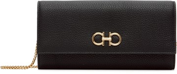 Ferragamo 黑色 Gancini Wallet Chain 单肩包