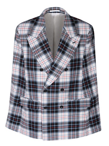 Comme Des Garçons Homme Plus Check Pattern Multicolor Cape