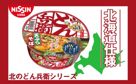 日清　北のどん兵衛　そばセット＜天ぷら・きつね＞各1箱・合計2箱