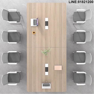 免運 公司貨附發票 速發 長桌 桌椅組合 洽談桌椅 辦公桌椅 泡茶桌 功夫茶桌椅 大板桌 寫字桌 全實木加厚長桌會議桌辦公桌椅組合簡約現代洽談辦公室培訓桌條桌