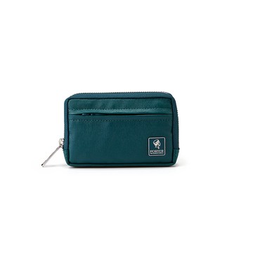 【PORTER INTERNATIONAL】復古品味 MORI系列 零錢包(湖水綠)