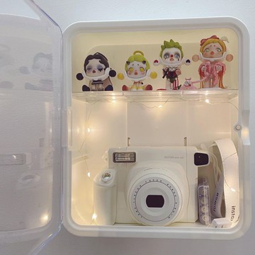 ??可開發票??免運 相機防潮箱數碼照相機收納柜桌面手賬膠卷膠帶整理盒邊柜保護多層