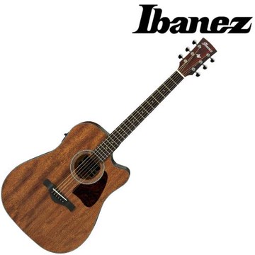 『IBANEZ 電木吉他』D型桶身面單板切角電民謠吉他 AW54CE / 原木款 / 公司貨