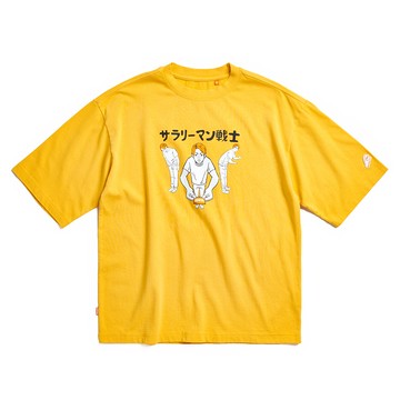 EDWIN｜橘標｜男裝｜上班族戰士插畫印花寬版短袖T恤