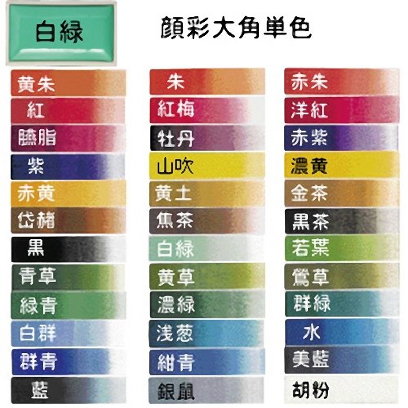 上羽絵惣 人造 岩絵具 黄草緑 500g 番手-白 通販