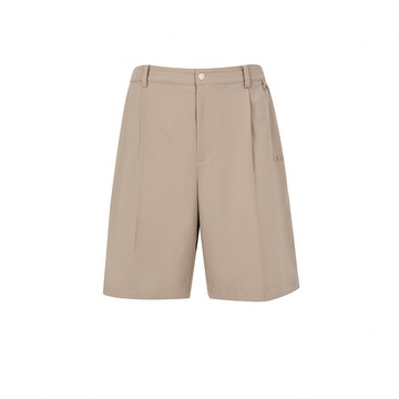 FILA 馬年限定款中性平織短褲-卡其色 1SHA-1803-KK