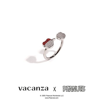 [快速出貨]【VACANZA 飾品】SNOOPY聯名｜CHARLIE BROWN＆棒球手套・純鋼戒指#史努比