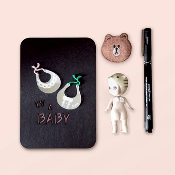 出生 彌月 滿月 生日 寶寶 客製化 立體祝福萬用卡片 明信片