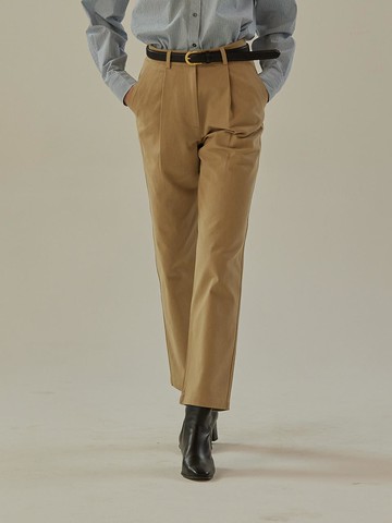 PLEATED COTTON PANTS (4colors)