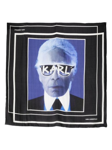 Karl Lagerfeld - Karl Archive silk scarf - women - Silk/Cotton - One Size - 999