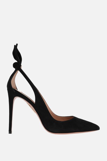 AQUAZZURA Bow Tie suede pumps Woman