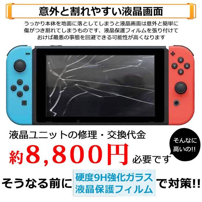 2枚入】Nintendo Switch 強化ガラスフィルム 保護フィルム 液晶