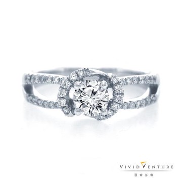 亞帝芬奇GIA50分DVS2八心八箭無螢光鑽石戒指典雅為愛鉑金台