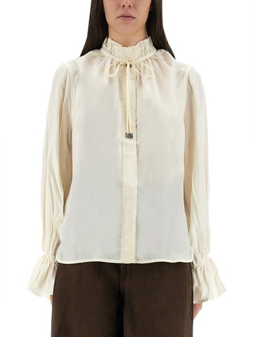 ganni shirt with bow
