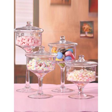 北歐風格高腳水果盤透明玻璃蛋糕罩防塵托盤甜品臺架子婚慶擺件