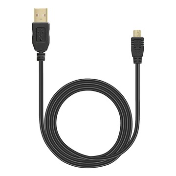 FUNDIGITAL USB2.0傳輸線-A公對mini 5pin 1.8M-黑
