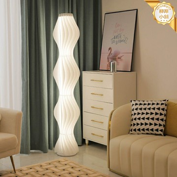 【奶油ins風】落地燈 氛圍燈 客廳燈 臥室燈 沙發燈 立式檯燈 草裙燈罩 三色調光 鐵藝燈體 營造溫馨氛圍