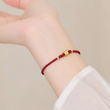 【紫南宮過爐🙏🏻】隔日到貨 古法金小蠻腰手繩 手工編織手繩 幸運紅繩 女生手鏈 交換禮物 情侶禮物 招財手繩 轉運手繩